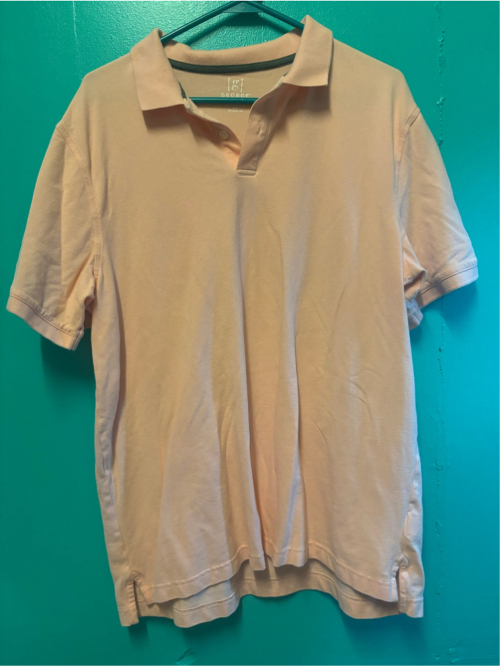 Men's George Polo Shirt XL Pink Grey